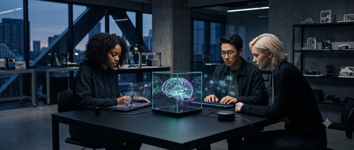 Students interacting with the Multi-Modal Anticipatory-AI Tutor